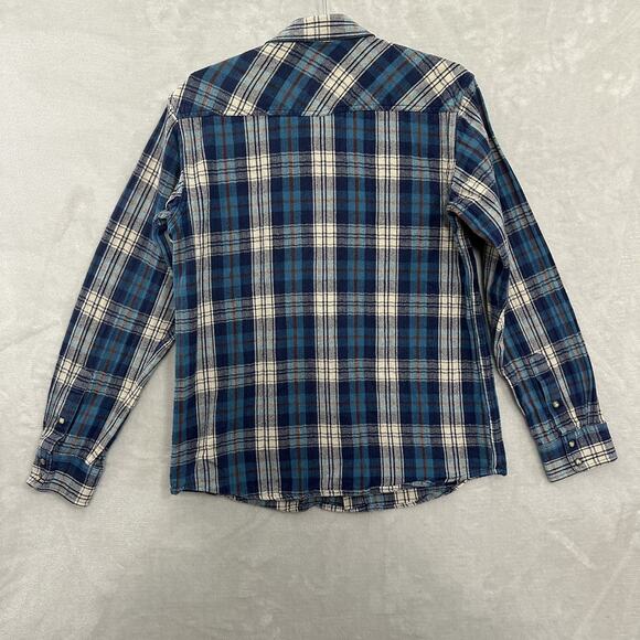 Ariat Retro Fit Shirt Men’s Large Hendrix Flannel Pearl Snap Rodeo Work Wear - Picture 9 of 11